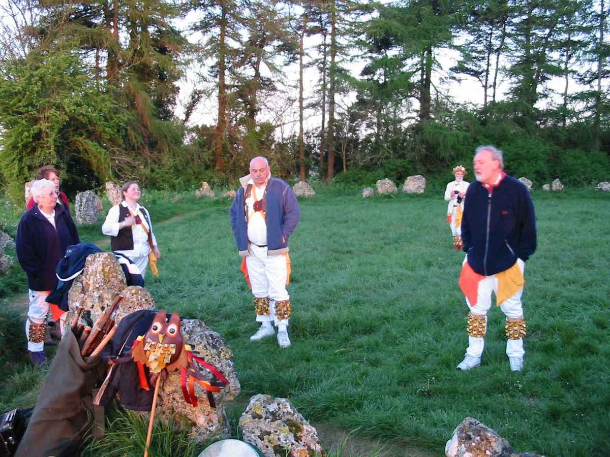Singing in the summer at the Rollright Stones
